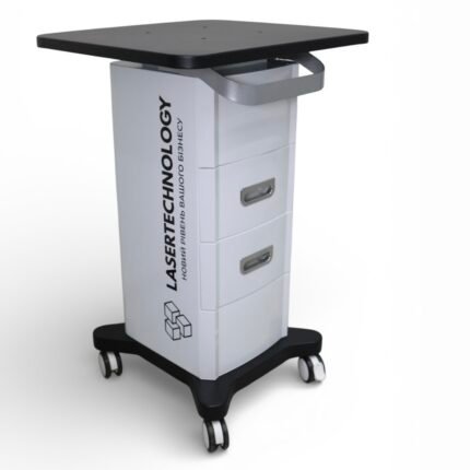 Візок для косметологічних апаратів LT-03 білий з тумбою