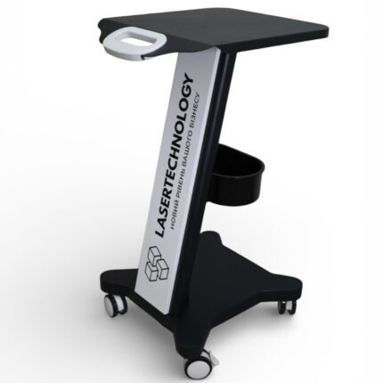 Візок для косметологічних апаратів LT-01 білий з боковим контейнером